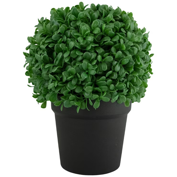 Northlight 9.5" Artificial Boxwood Ball Topiary in Round Pot, Unlit | Target