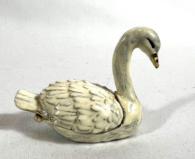 MONET Collectible Swan Enamel Keepsake Trinket Box Ballet Slippers 2011 RARE | eBay | eBay US