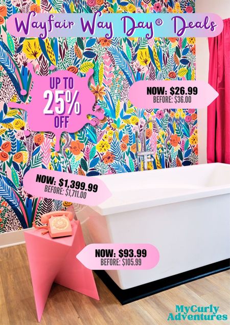 These beautiful bathroom pieces that are now up to 25% off at Wayfair Way Day Sale definitely enhanced the overall design and functionality of our Casa Kumesu's primary bathroom - freestanding soaking acrylic bathtub, Barthold geometric end table, and pink long blackout curtains

- bathroom design, bathroom finds, bathroom makeover, modern home decor, home styling, home design inspiration, home ideas, best interior design, home accessories, furniture, house decor, fall decor, holiday decor, home accents, home styling, home design, home improvement, Wayfair sale, best Way Day Deals

#LTKxWayDay #LTKGiftGuide #LTKsalealert #LTKhome #LTKstyletip #LTKfamily #LTKGiftGuide