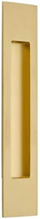 Emtek, Modern Rectangular, Flush Pull, 2" x 10", Satin Brass | Amazon (US)