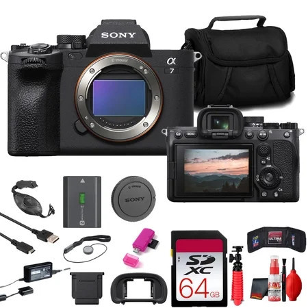 Sony a7 IV Mirrorless Camera New + 64GB Card + Bag + Card Reader + Tripod + More(International Model) | Walmart (US)