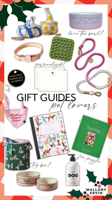Gift guide for pet lovers! There are soooo many cute things on this guide for the pet lover in your life and their pets! Fun leashes, bowls, personalized stationary, collars and more!! 


Holiday 2023, Christmas gifts, pet gifts, dog lovers gifts, gift guide 2023, holiday gift guide Mallory Ervin. 

#LTKSeasonal #LTKGiftGuide #LTKHoliday