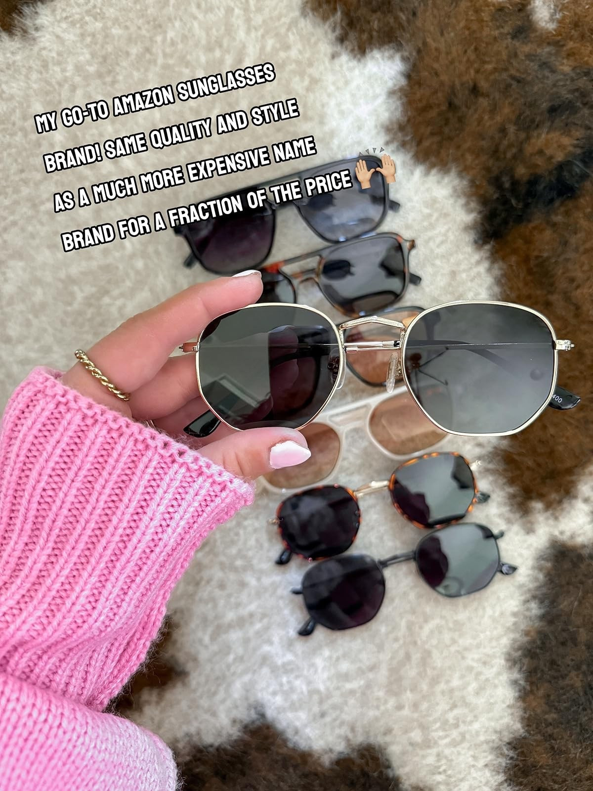 My favorite brand of sunglasses! They are exactly like the higher end brand name, but for a fraction of the price!

*Also linking my sweater too!




#LTKSaleAlert