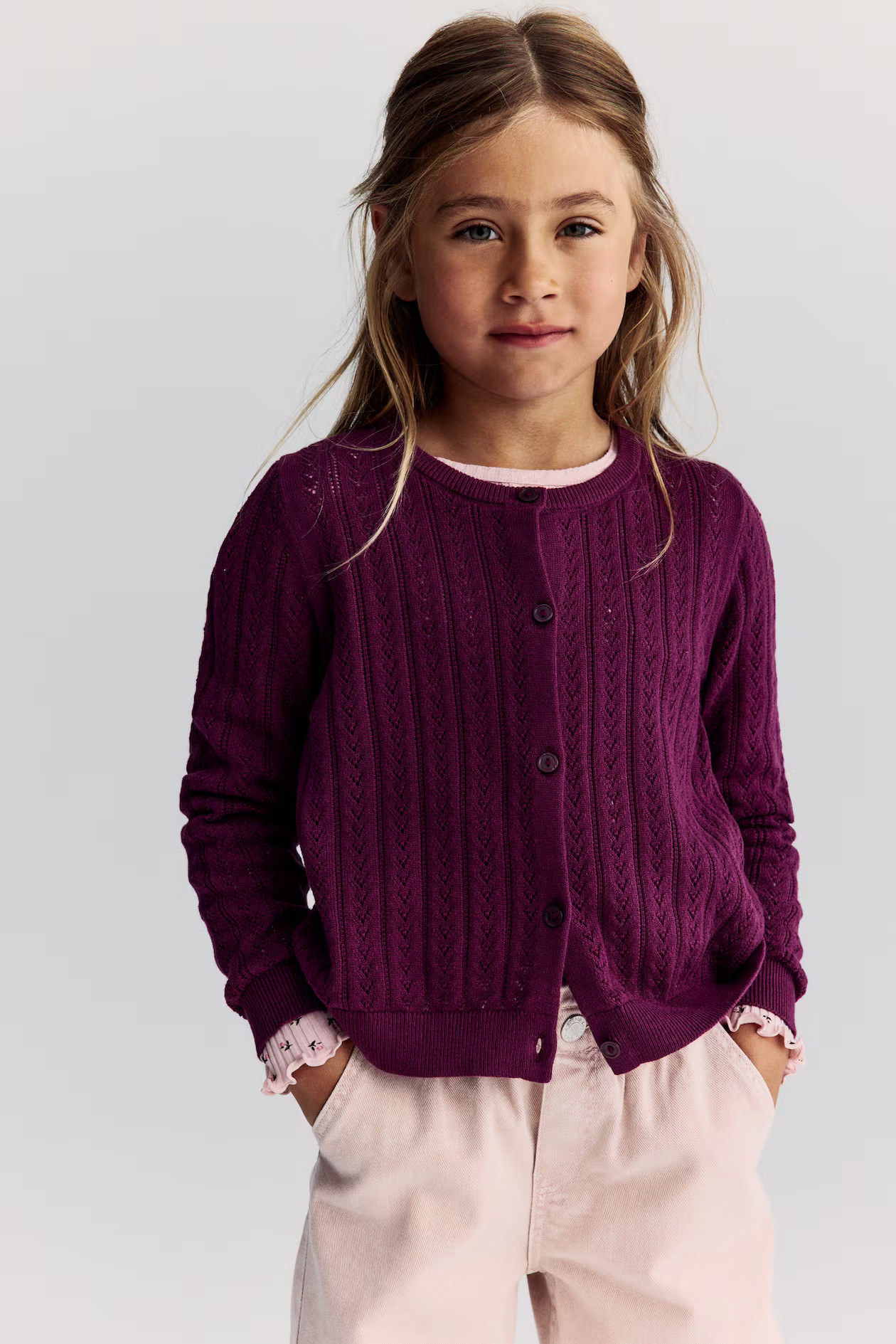 Pointelle-Knit Cotton Cardigan | H&M (US + CA)