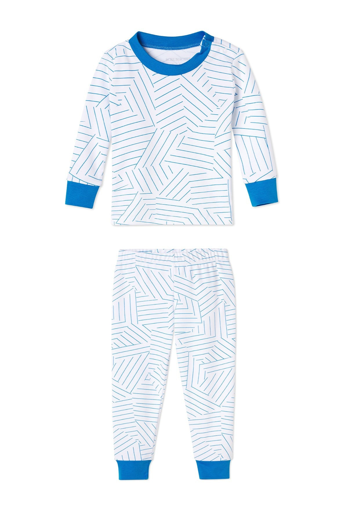 Schumacher x LAKE Baby Long-Long Set in Cobalt | LAKE Pajamas