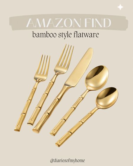 Amazon find 🤍

#goldflatware #bamboostyleflatware #goldutensils #utensils 

#LTKfindsunder50 #LTKfindsunder100 #LTKhome