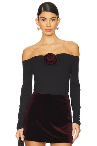 Steve Madden Rosetta Top in Black Onyx from Revolve.com | Revolve Clothing (Global)