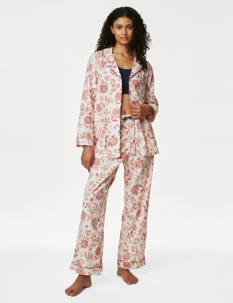 Pure Cotton Floral Pyjama Set | M&S Collection | M&S | Marks & Spencer (UK)