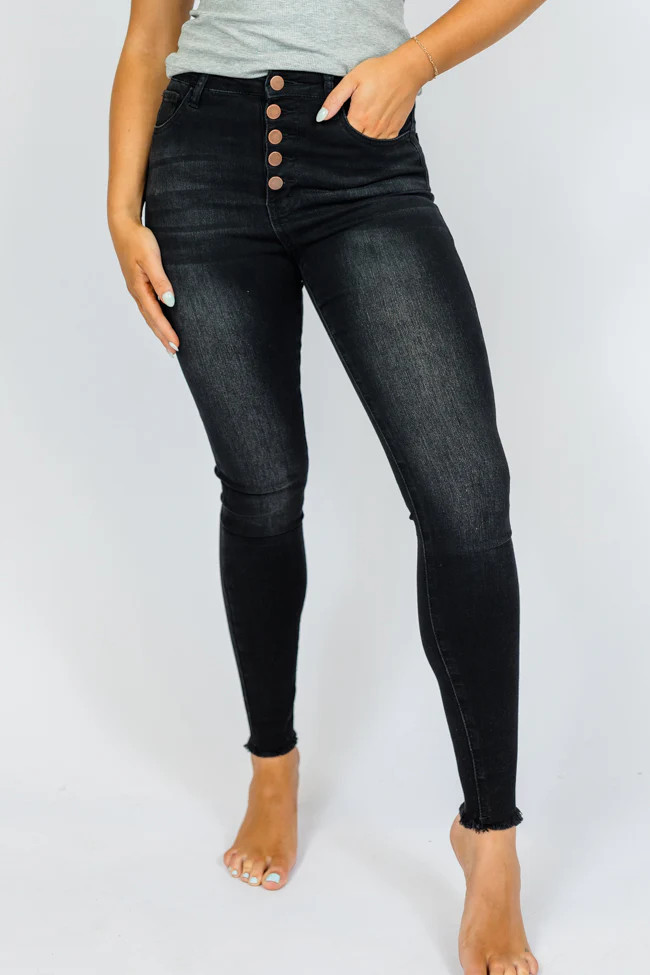 Chelsie Black Skinny Jeans | Pink Lily
