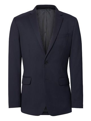 Slim Solid Italian Wool Suit Jacket | Banana Republic US