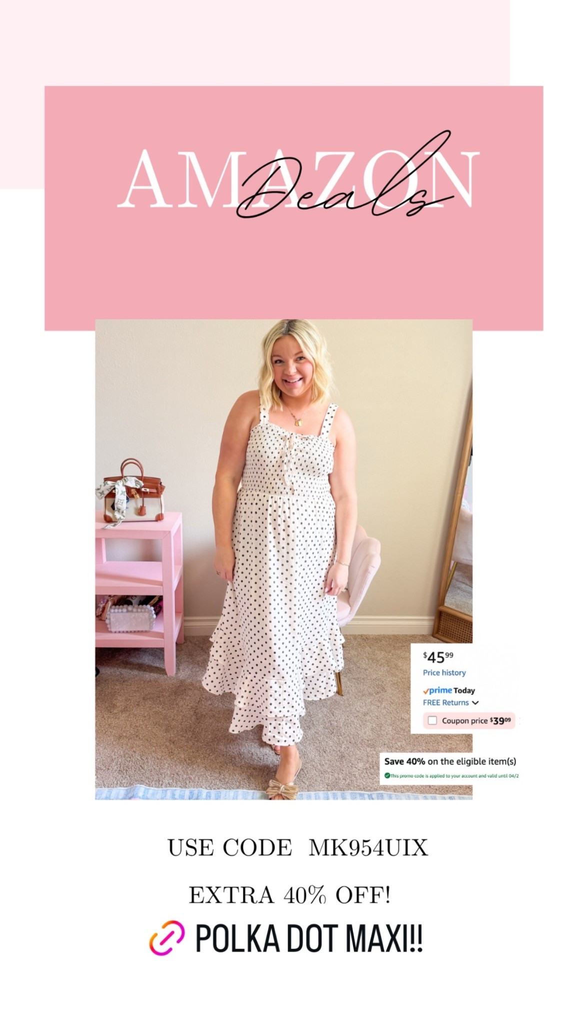 Cute polka dot dress on deal! Also comes in floral prints!! 

#LTKSeasonal #LTKSaleAlert #LTKMidsize