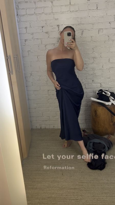 The most chic elegant stunning GORG silk navy dress by reformation!!! Just snagged it for an upcoming wedding 

#LTKSeasonal #LTKFind #LTKstyletip
