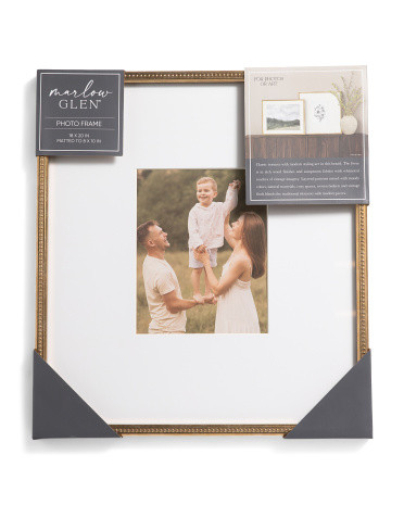 18x20 Matted To 8x10 Metallic Beaded Edge Wall Portrait Frame | TJ Maxx