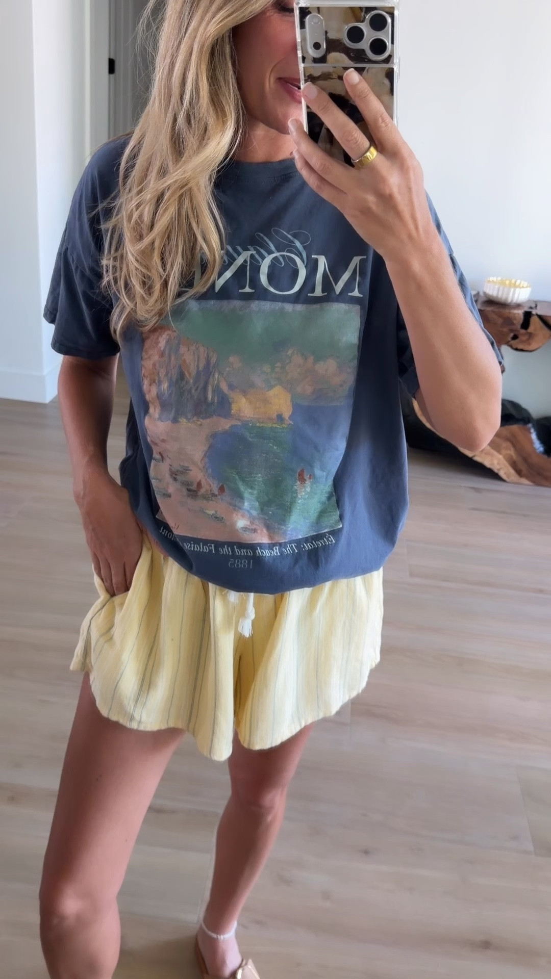 Large top medium shorts 

#LTKSaleAlert #LTKootd #LTKmomlife