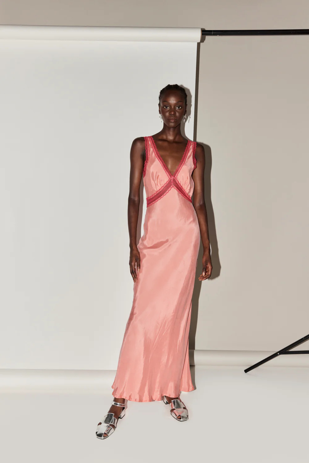 Meet Me On The Dance Floor Bias Cut Maxi Dress Coral | VRG Grl