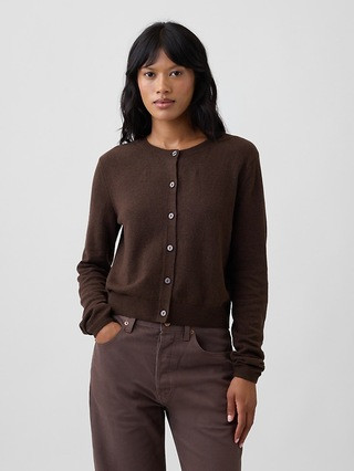 CashSoft Crewneck Cardigan | Gap Factory