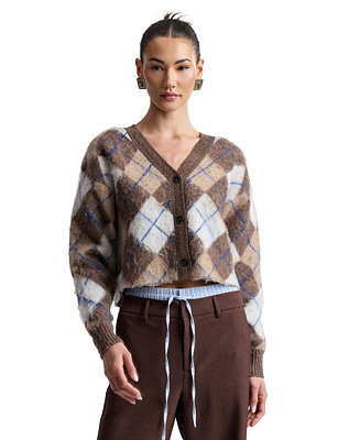 Women's Argyle Jacquard Cardigan | Macy's