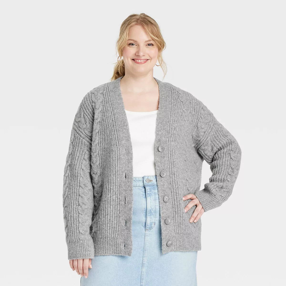 Women's Cozy Knit Cable Stitch Cardigan - Universal Thread™ | Target