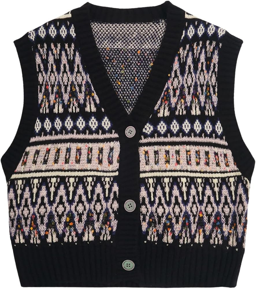 Amazon Sweater Vest Cap Sleeve V Neck Grandpa Sweater, Amazon Fashion | Winter Fashion, Casual Style | Amazon (US)