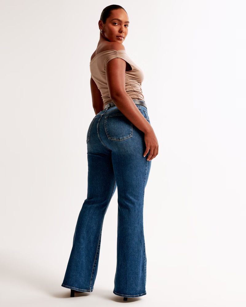 Women's Curve Love Ultra High Rise Flare Jean | Women's Bottoms | Abercrombie.com | Abercrombie & Fitch (US)