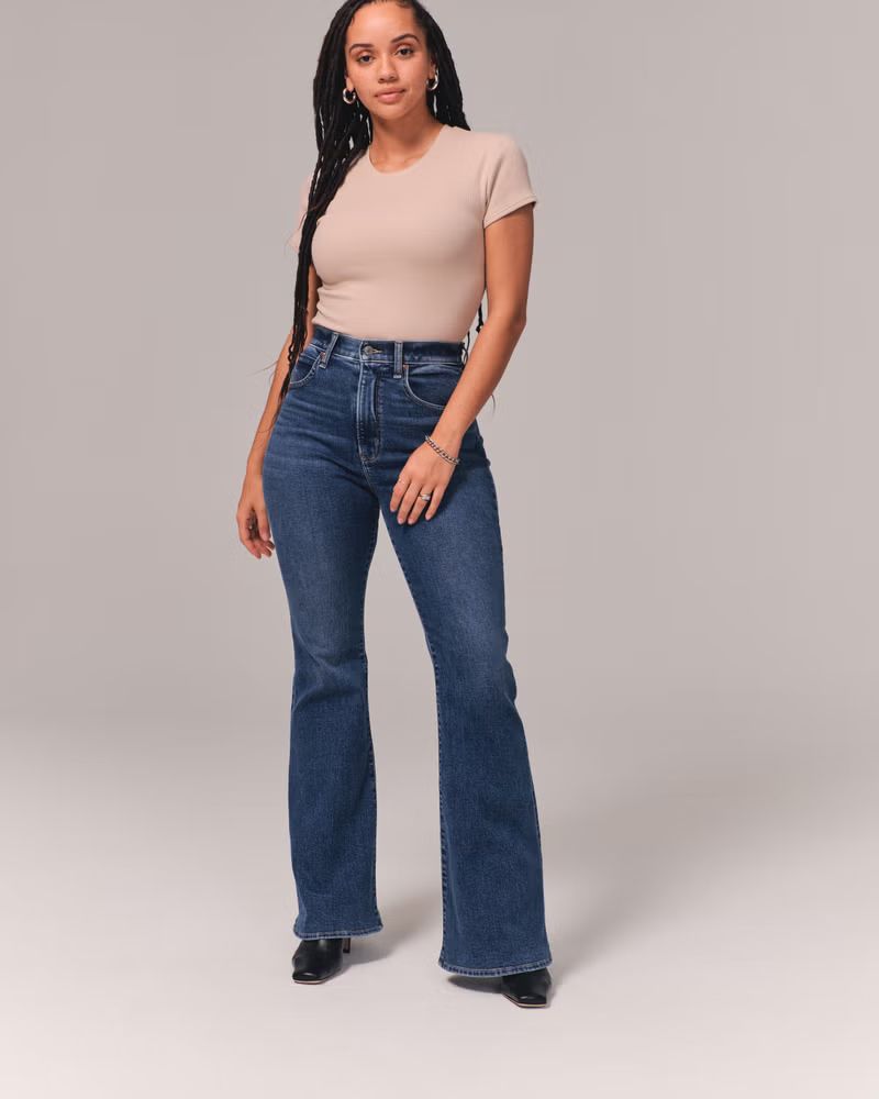 Women's Curve Love Ultra High Rise Flare Jean | Women's | Abercrombie.com | Abercrombie & Fitch (US)