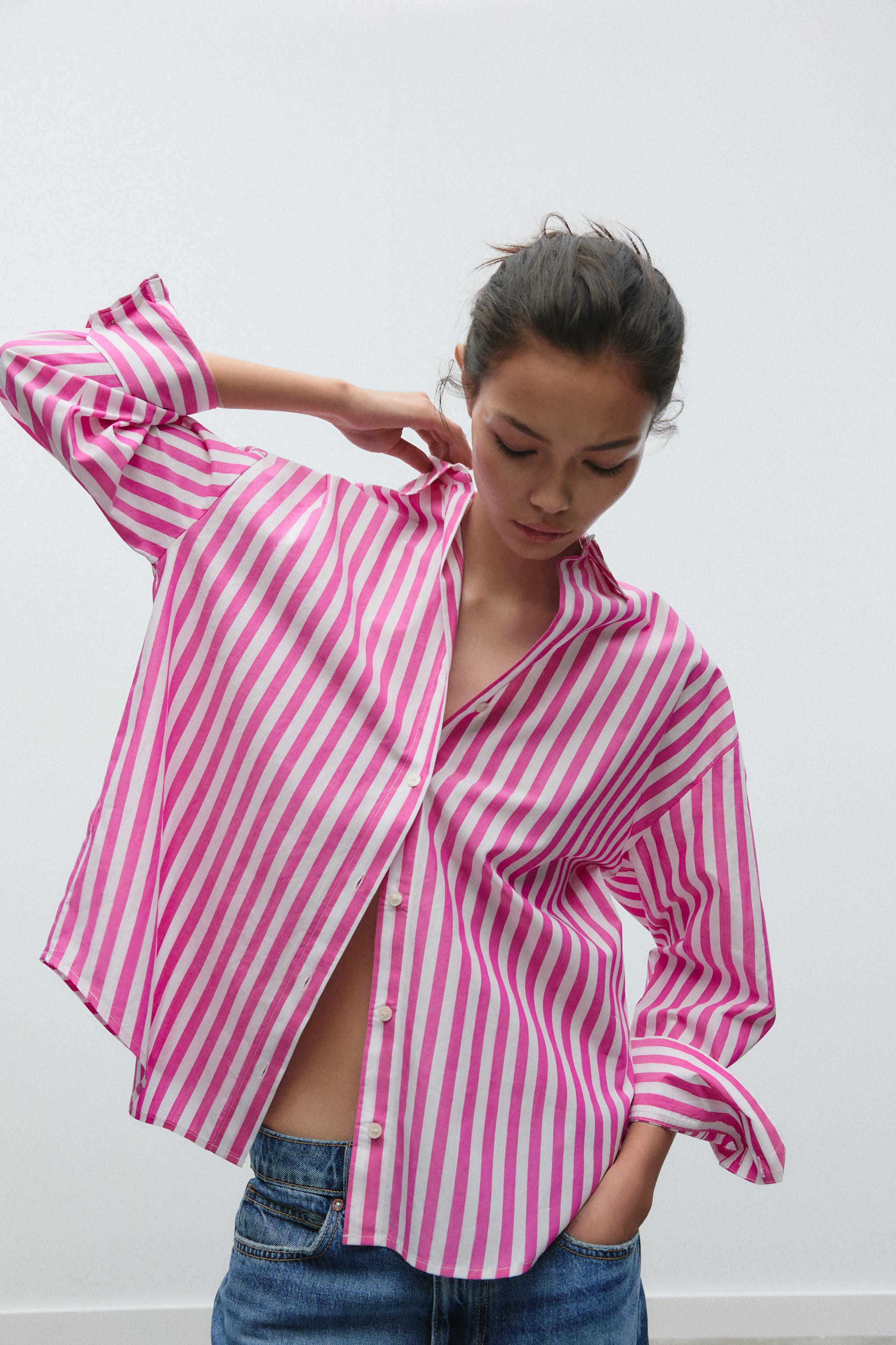 STRIPED POPLIN SHIRT | Zara US