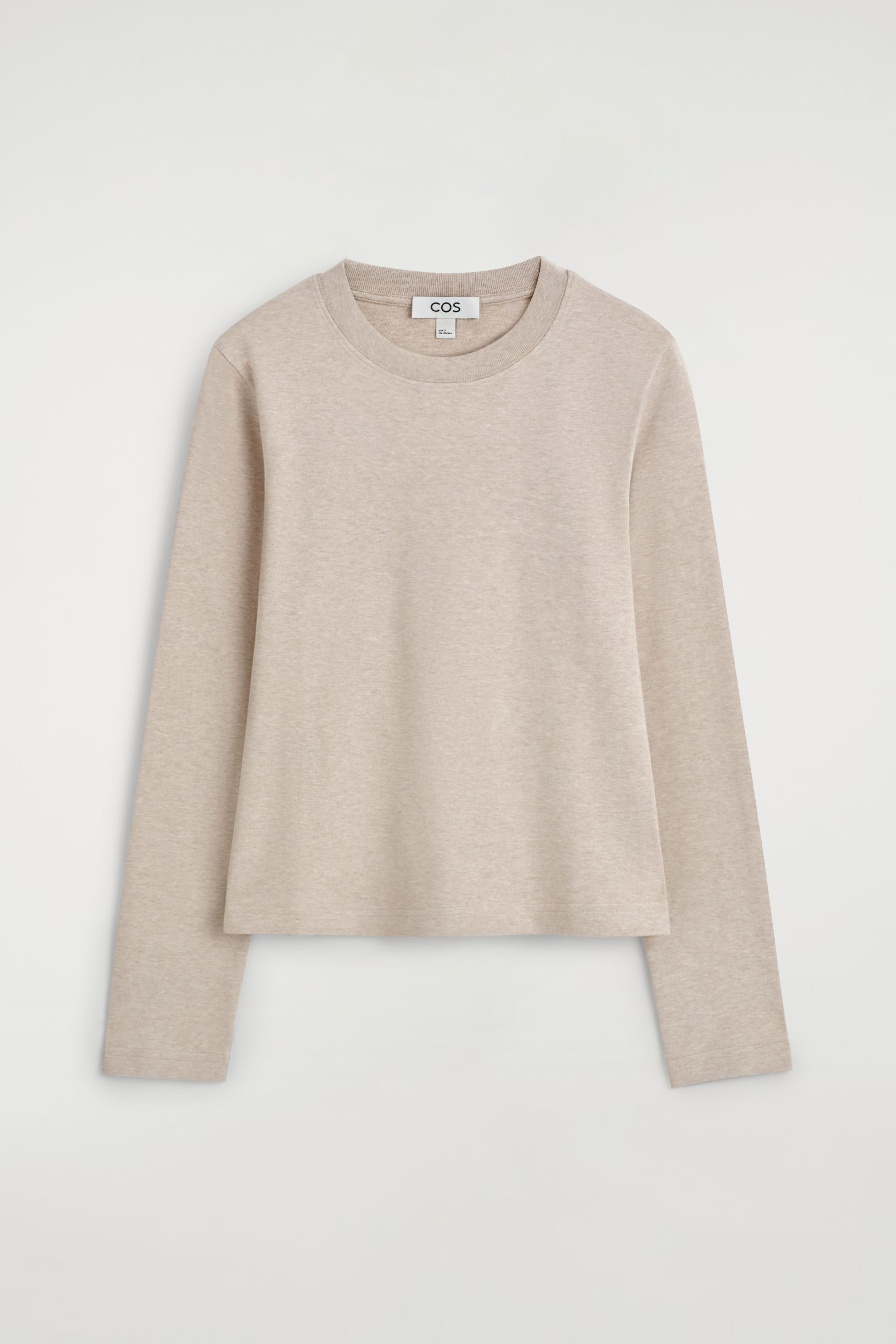 CLEAN CUT LONG-SLEEVED T-SHIRT - BEIGE MÉLANGE | COS GB | COS UK