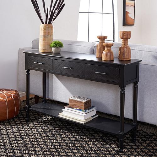 Safavieh Peyton 3-Drawer Console Table - Black | HSN