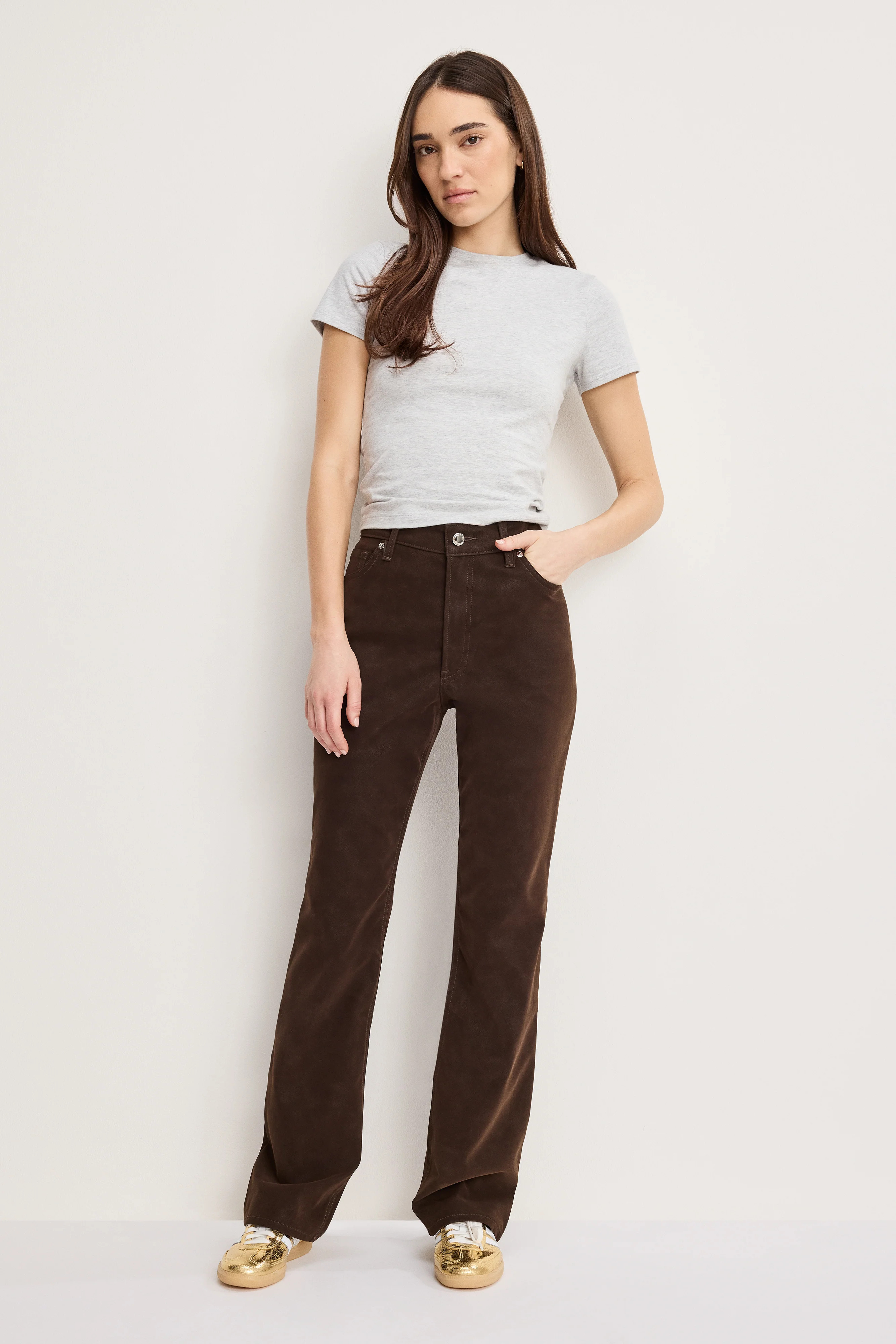 BETTER THAN SUEDE GOOD TRUE STRAIGHT | CACAO - GOOD AMERICAN | Good American