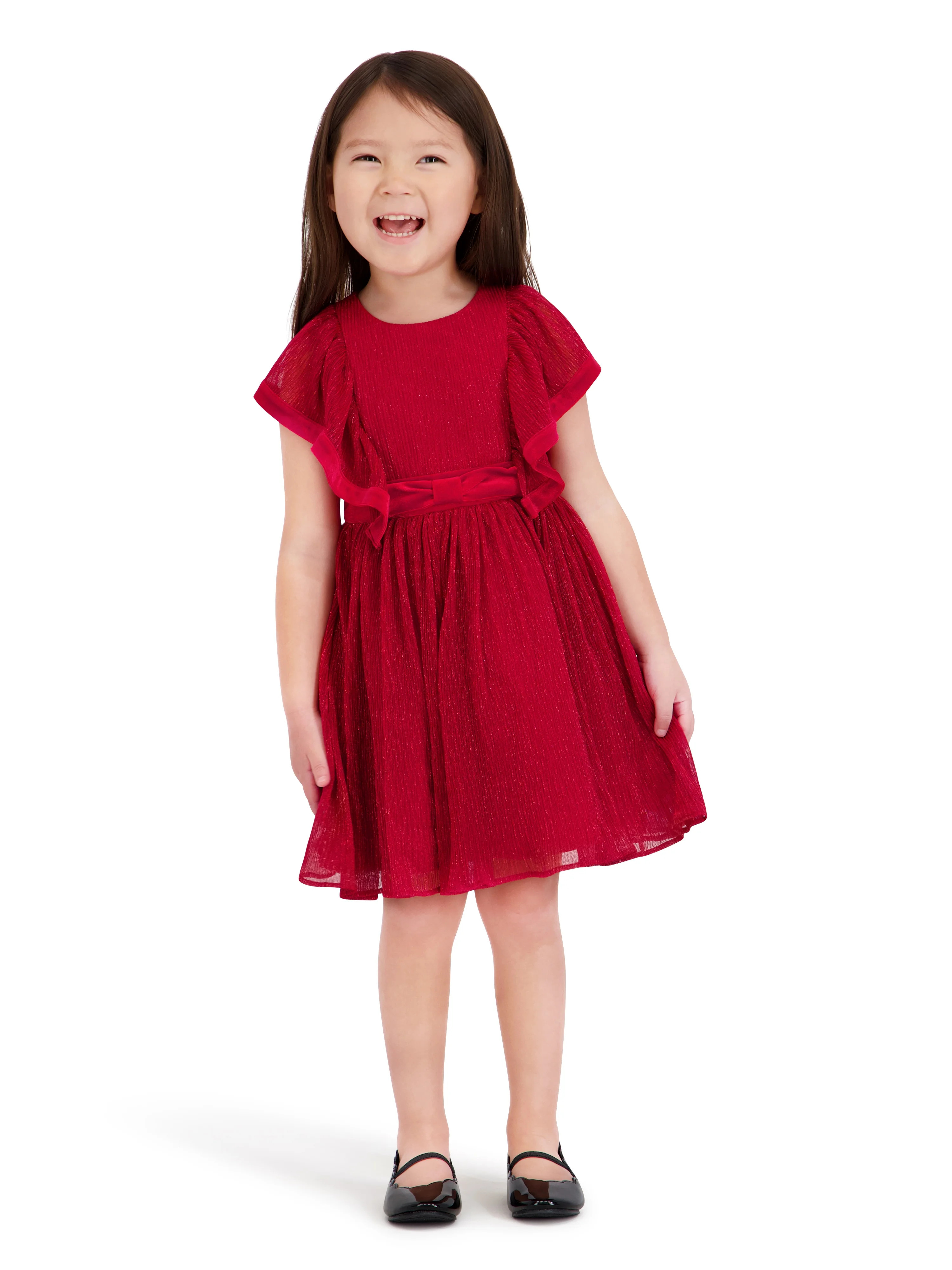 Kensie Girl Metallic Pleated Dress, Sizes 12 Months-3T | Walmart (US)