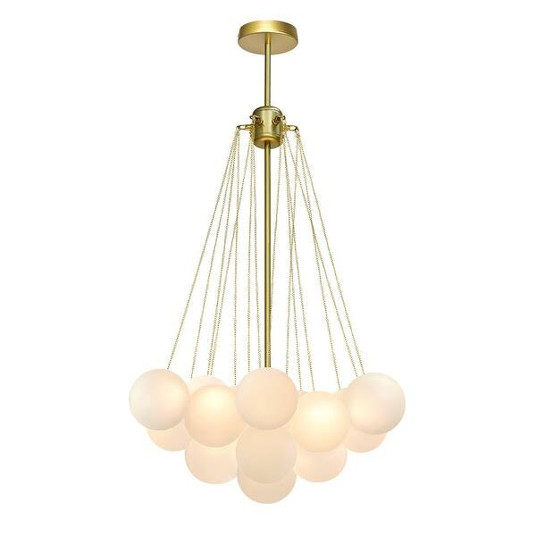 3-light Glass Globe Bubble Chandelier - Overstock - 35911622 | Bed Bath & Beyond