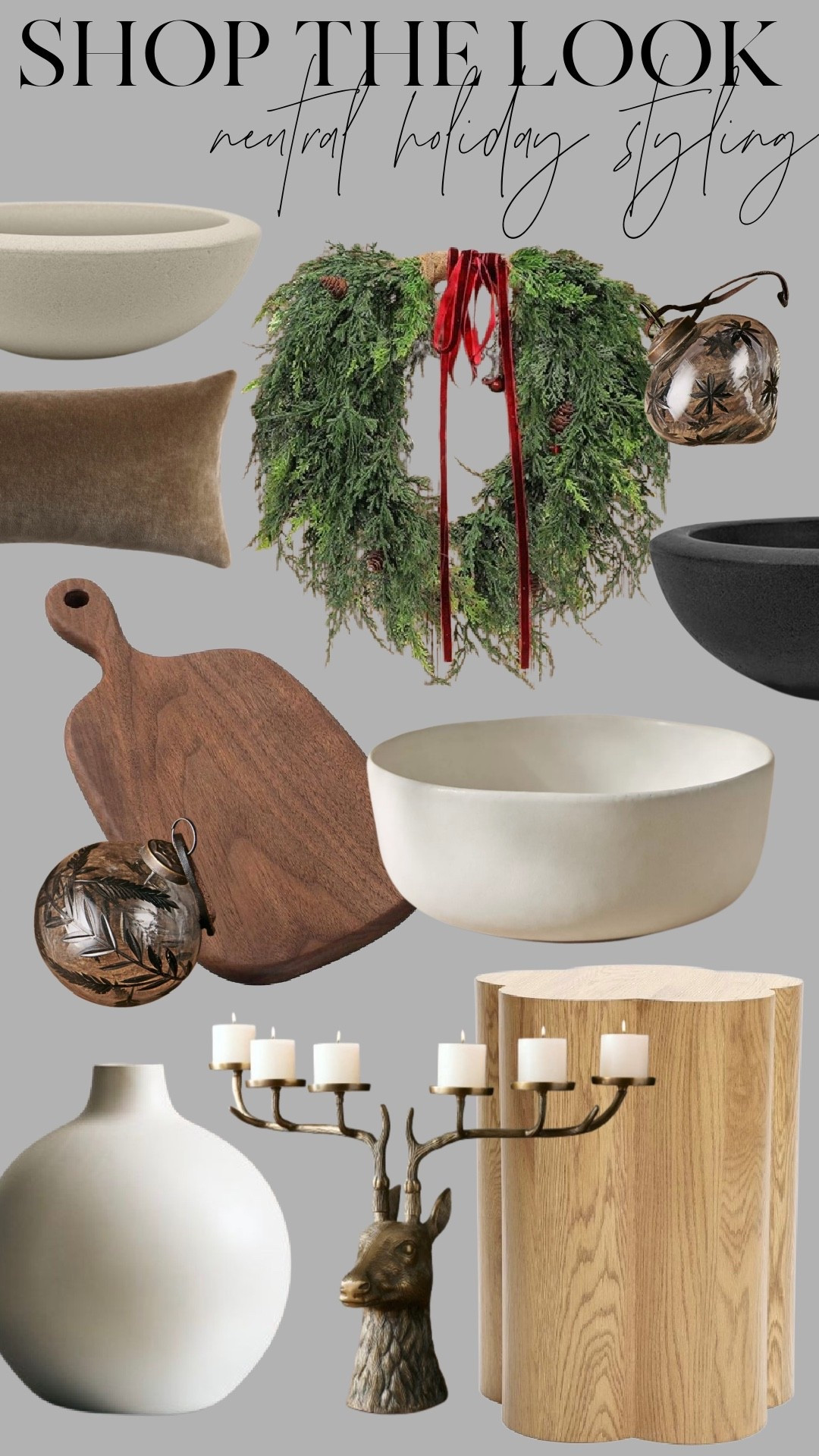 Neutral holiday details that layer beautifully 🤍
I love mixing natural textures—wood, stone, greenery, and soft ceramics—to create a holiday look that feels warm, simple, and timeless. These are the kinds of pieces that work all season long and transition effortlessly into everyday styling after the holidays.
Tap to shop the look and bring this cozy, neutral holiday feel into your home.

#LTKHoliday #LTKHome #LTKSeasonal