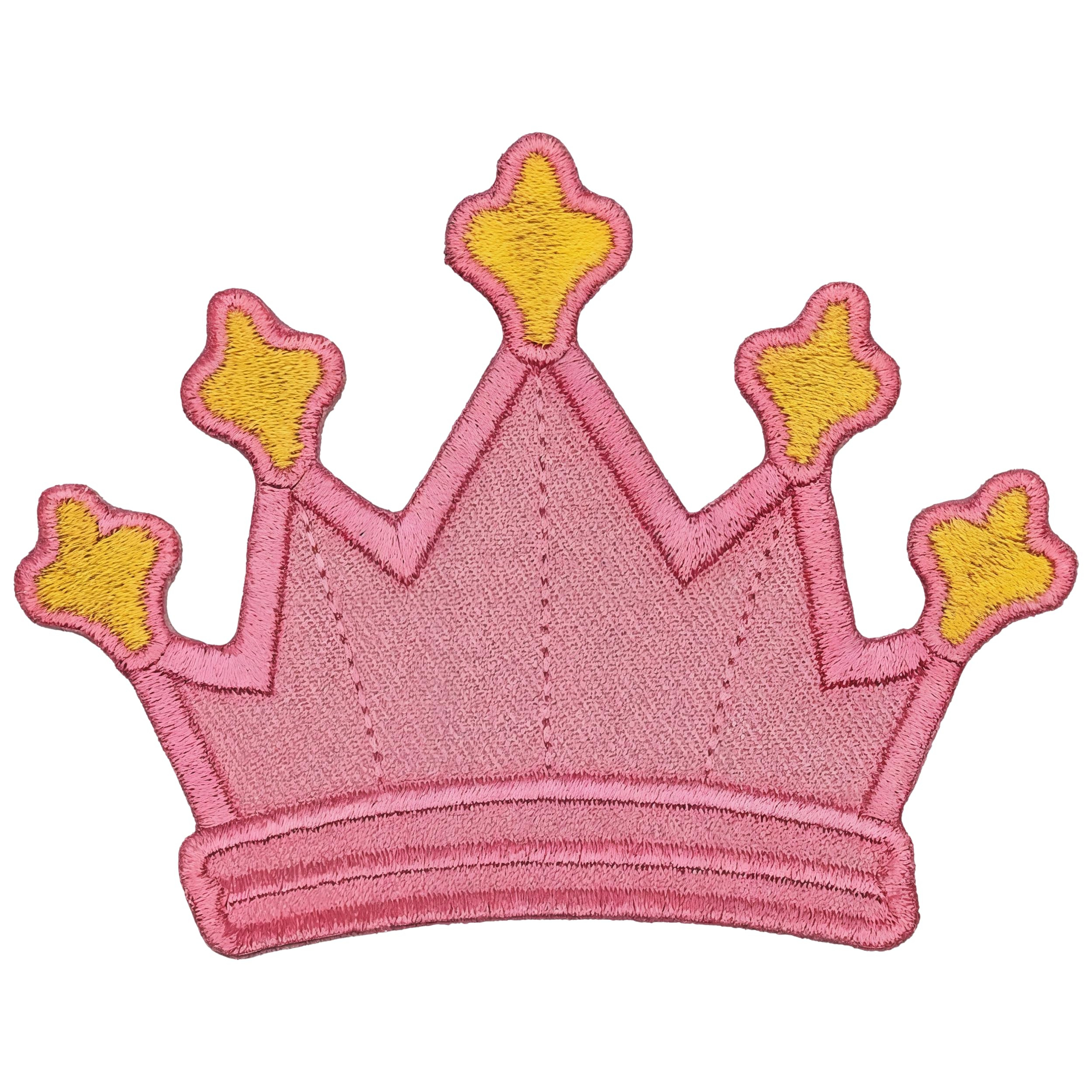 3.5" Princess Iron On Patch - Embroidered Princess Crown Appliques Girls Baby Iron On Sew On Appl... | Amazon (US)