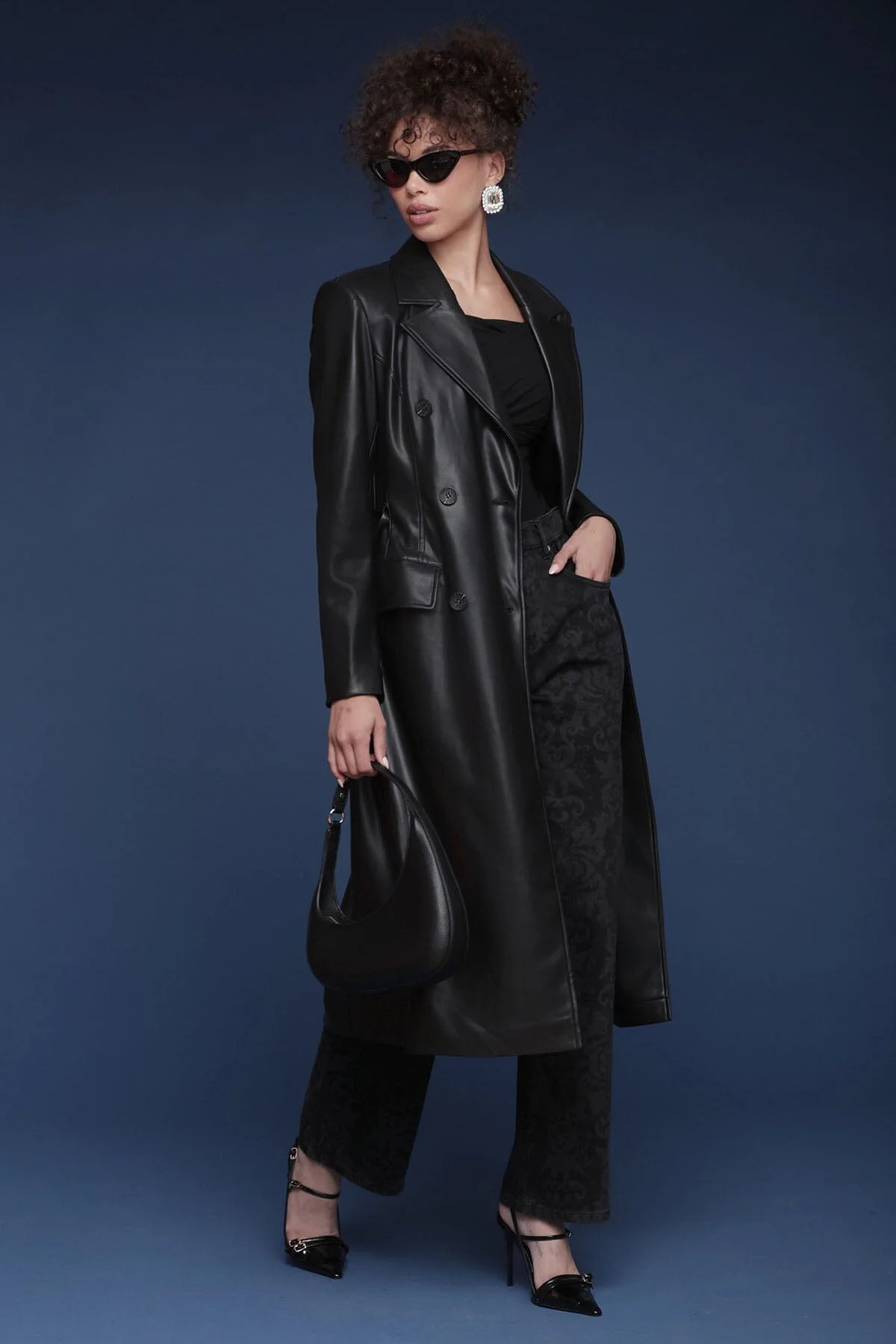 Belted Faux-Ever Leather™ Trench Coat | Avec Les Filles
