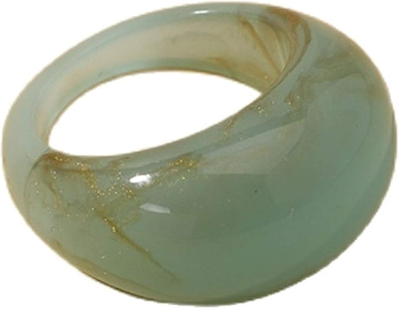 Set Resin Colorful Wide Thick Dome Knuckle Finger Stackable Joint Ring Retro Acrylic Transparent ... | Amazon (US)