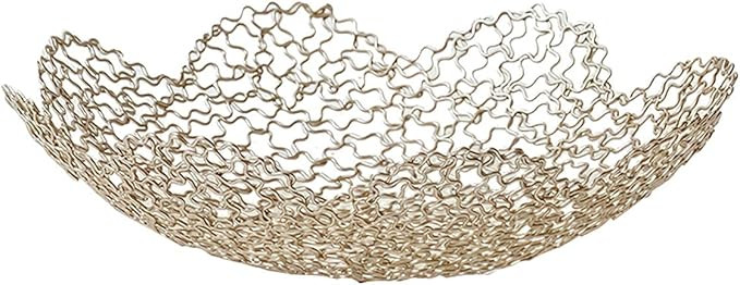 Decorative Bowls for Home Decor and Centerpieces - Gold Vegetable Fruit Bowl for Kitchen Counter,... | Amazon (US)