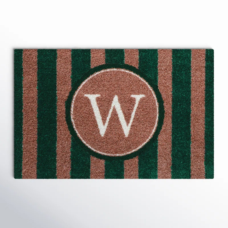 Jules Personalizable Non-Slip Striped Outdoor Doormat | Wayfair North America