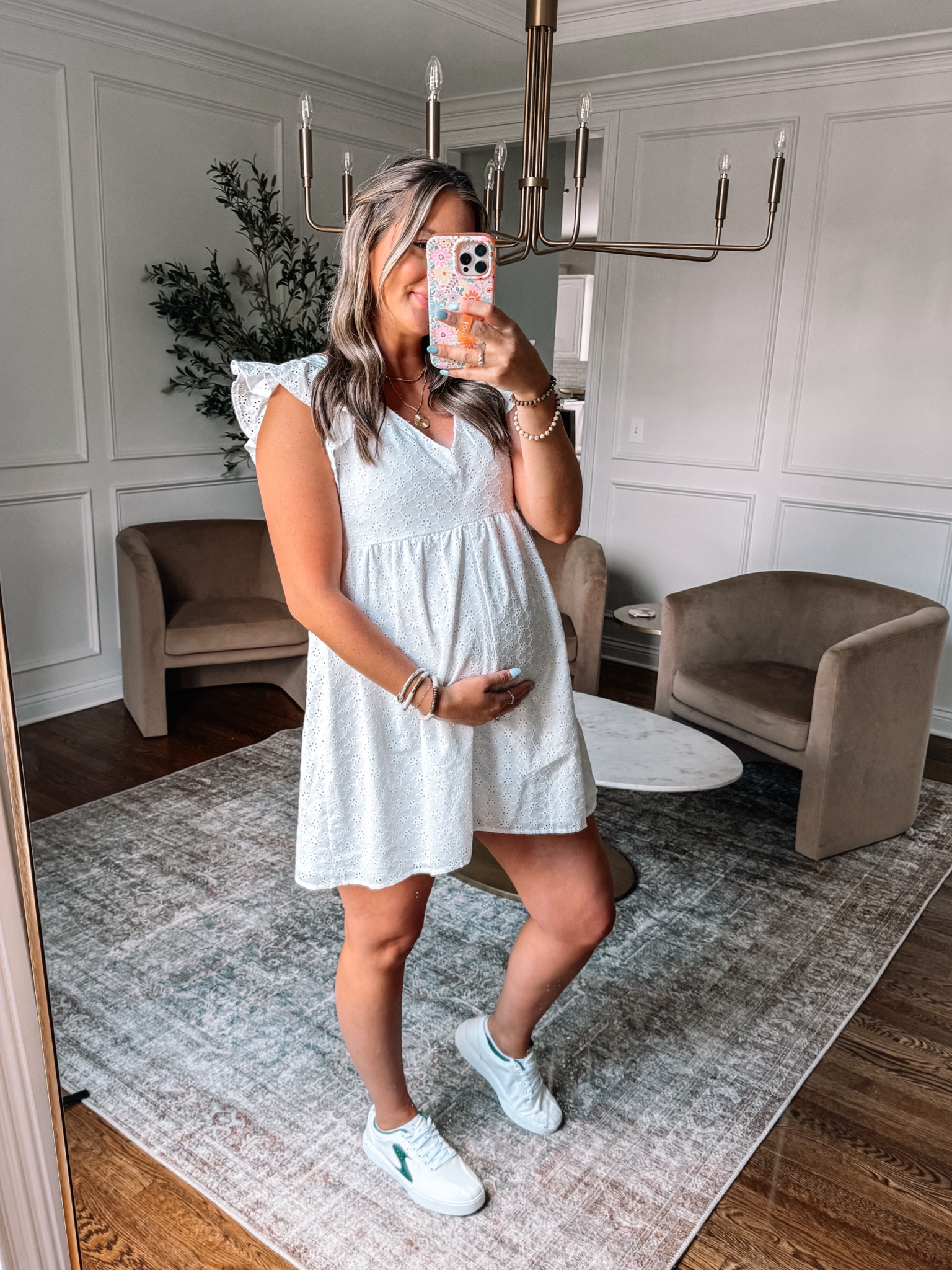 Bumpfriendly eyelet summer dress from
Walmart! This dress is so cute and I love it paired with these white sneakers. 

I’m 34 weeks pregnant wearing a size medium in the dress



#LTKFamily #LTKBump #LTKStyleTip