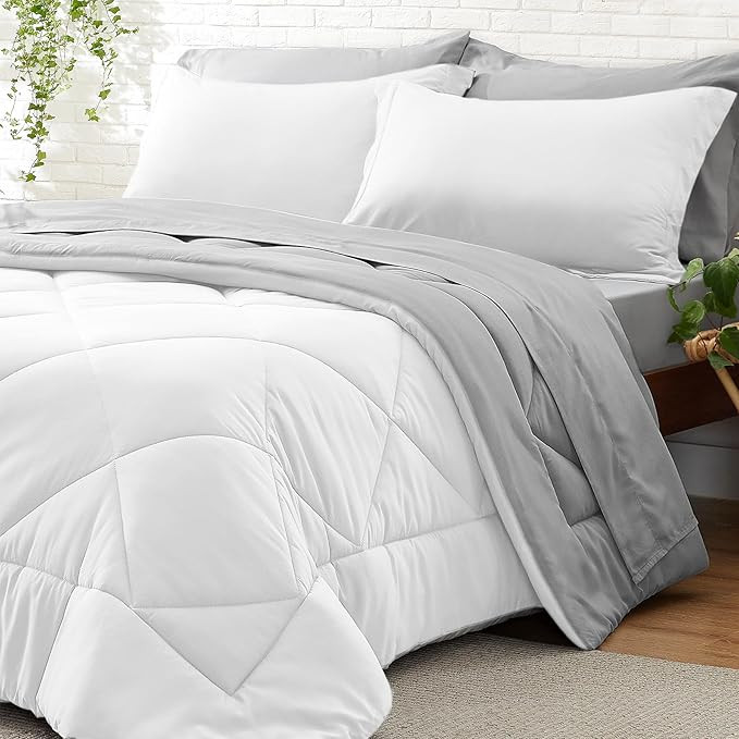 BEDELITE Twin XL Comforter Set 5 Pieces Bed in A Bag - Soft Microfiber Reversible Twin Extra Long... | Amazon (US)