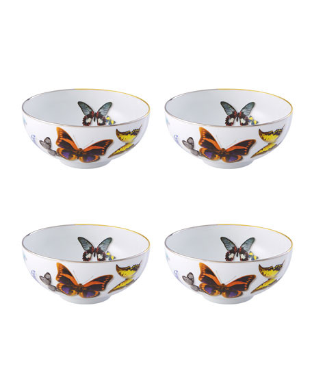 Christian LaCroix X Vista Alegre Butterfly Parade Soup Bowls, Set of 4 | Neiman Marcus