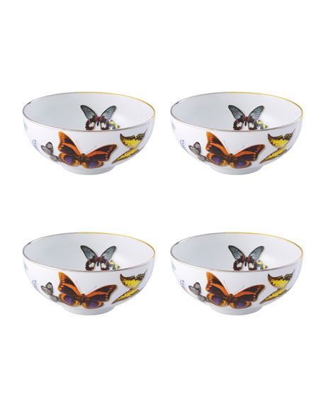 Christian LaCroix X Vista Alegre Butterfly Parade Soup Bowls, Set of 4 | Neiman Marcus