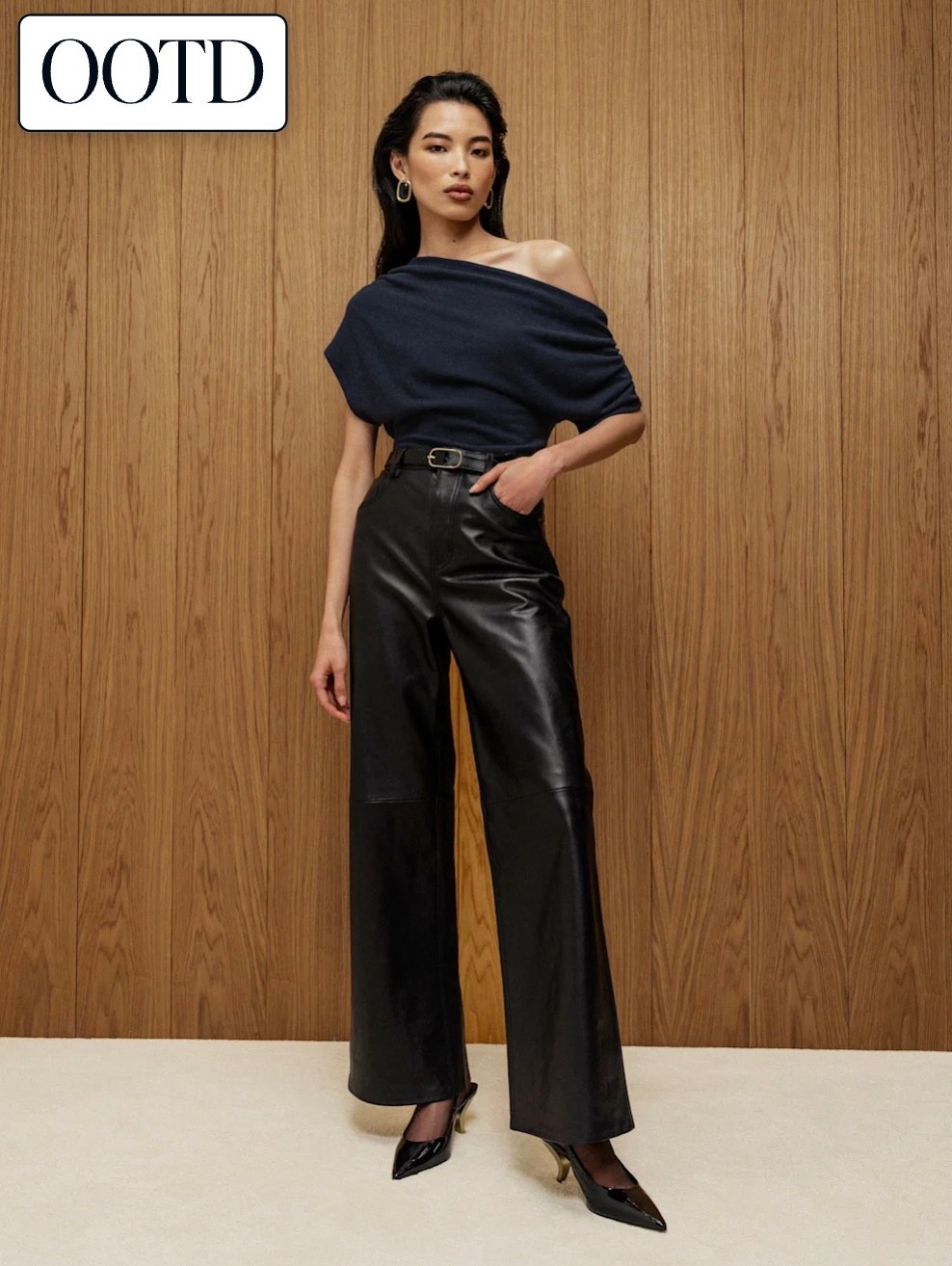 Loving this monochromatic look by Reformation 😍 What makes this visually interesting is the combination of textures. I love this for a chic and edgy evening look. Where would you wear this to? 🖤

Valentine’s Day outfit, all black outfit, black flared pants, women’s leather pants, black leather pants, leather pants outfit, leather pants women 

#LTKdayinmylife #LTKgrwm #LTKValentine