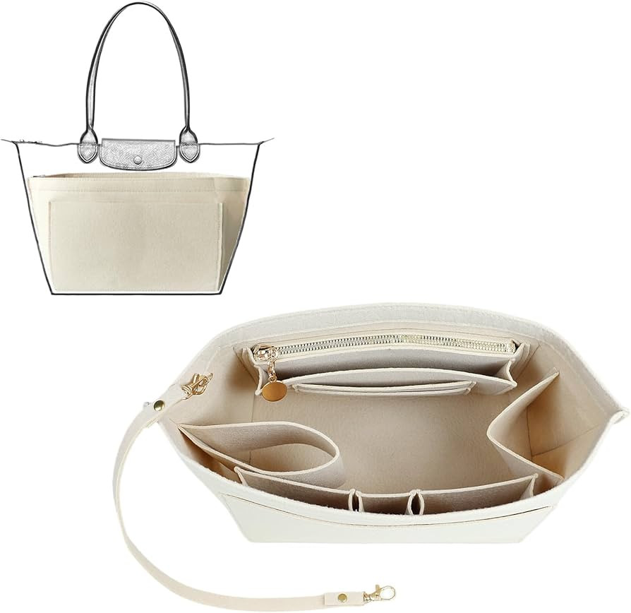 Insert Organizer For Long Champ Large Bag Women Purse Le Pliage organizer Insert 030beige-L | Amazon (US)