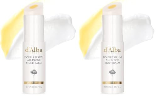 d'alba Piedmont White Truffle Double Serum All-in-one Multi Balm, Stick Balm, Vegan Skincare with Vitamin C and Vegan Collagen, 3-in-1 Anti Wrinkle, Eye Treatment, Dark Spot Remover (Pack of 2) | Amazon (US)