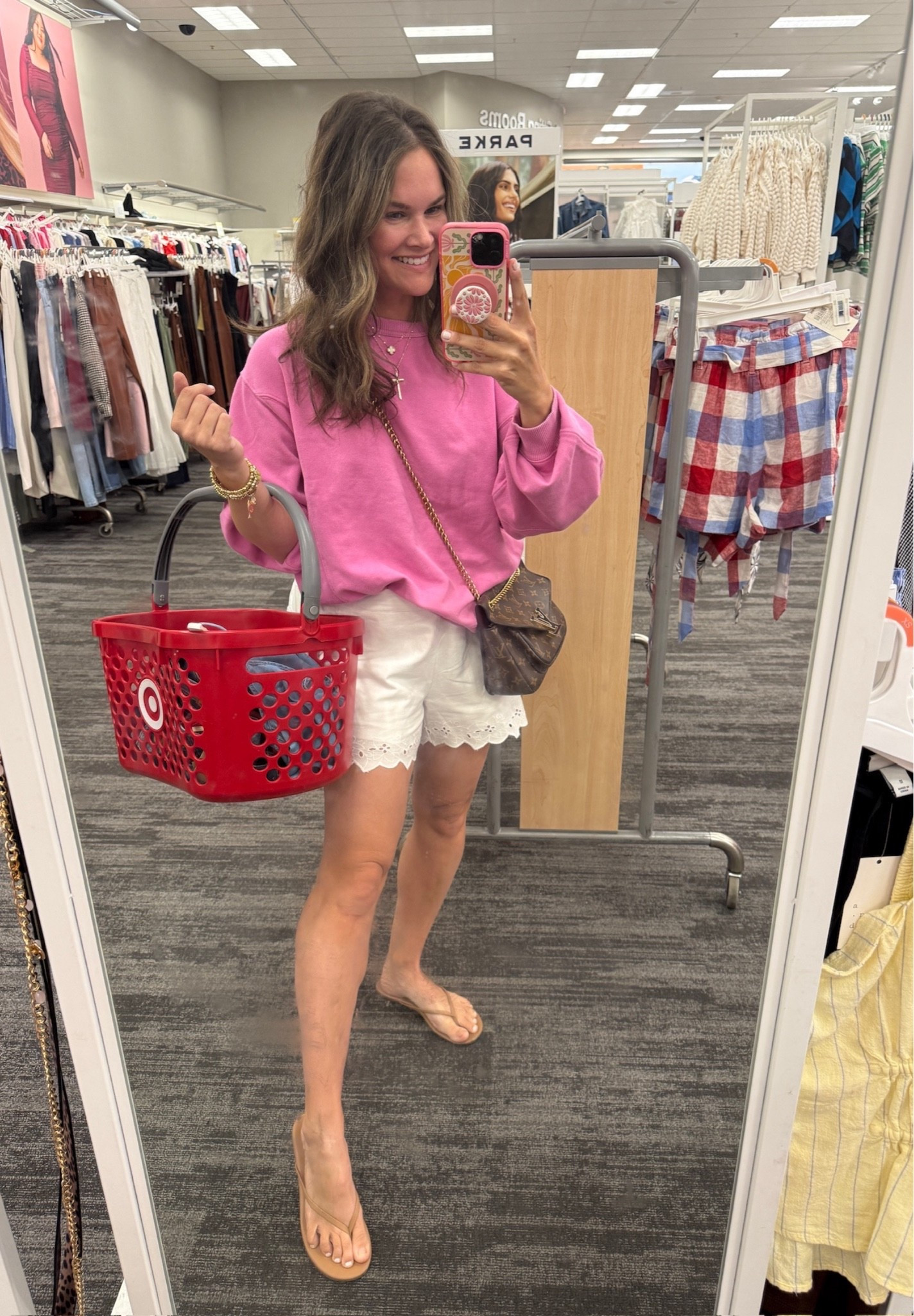 Going into Target for one thing and leaving with a whole outfit😍  These embroidered shorts were the best find!￼

#LTKootd #LTKgrwm #LTKdayinmylife