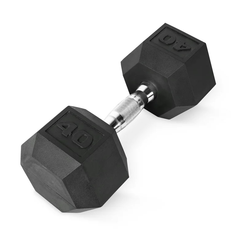CAP Barbell, 40lb Rubber Hex Dumbbell, Single | Walmart (US)