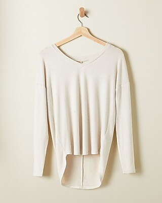 UpWest Ultra-Soft Long Sleeve V-Neck Tee | Express