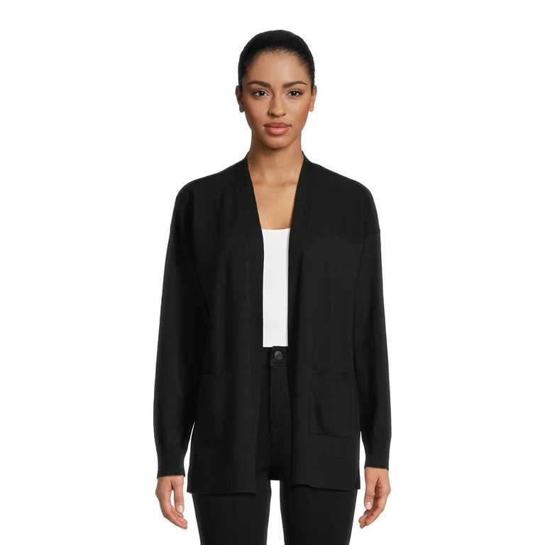 Time and Tru Women's Open Front Cardigan Sweater, Lightweight, Sizes XS-XXXL | Walmart (US)
