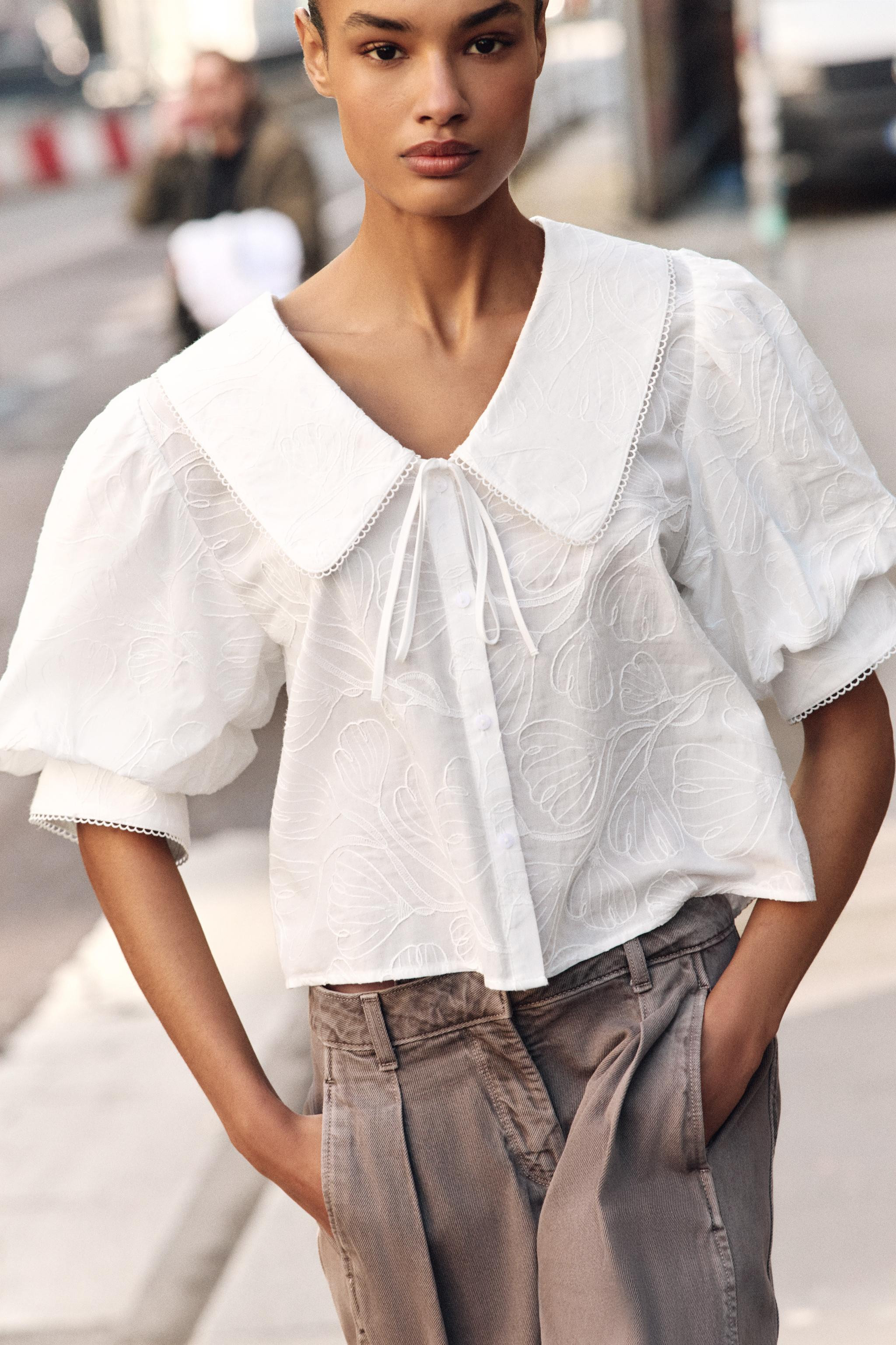 PETER PAN COLLAR BLOUSE | Zara UK