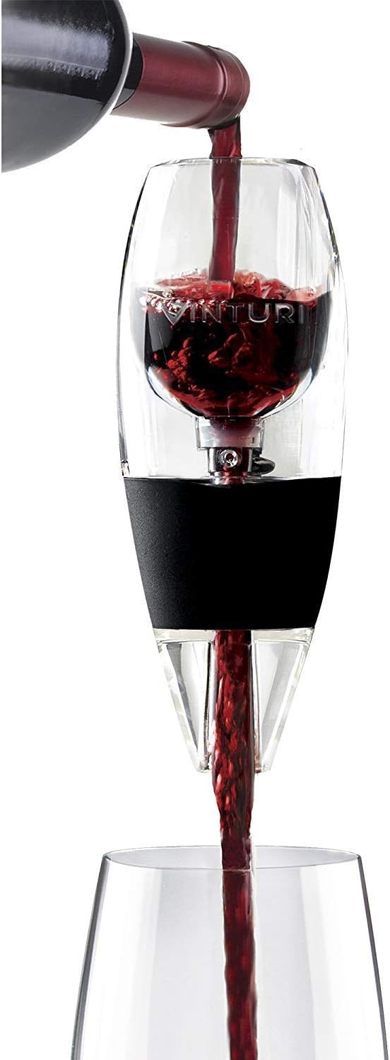 Vinturi V1010 Red Wine Aerator Includes Base Enhanced Flavors with Smoother Finish, Black | Amazon (US)
